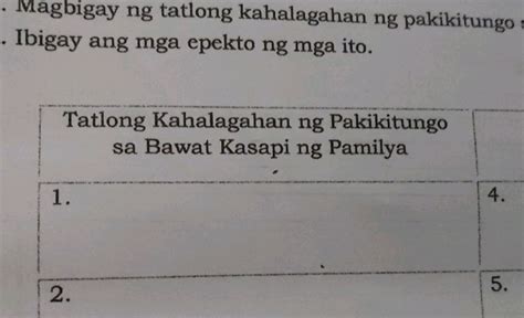 ***MAGBIGAY NG TATLONG KAHALAGAHAN NG PAG.